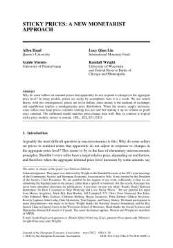 sticky prices: a new monetarist approach