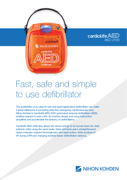 Fast, safe and simple to use defibrillator