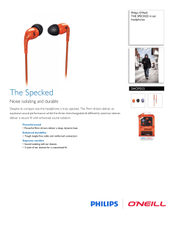 SHO9555/28 Philips THE SPECKED in ear headphones