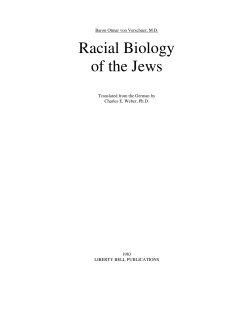 Racial Biology of the Jews