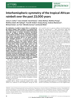 Interhemispheric symmetry of the tropical African rainbelt over the