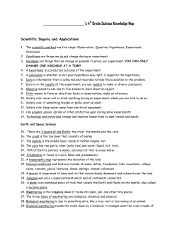 Knowledge Map for 4th Grade Science
