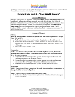Unit 8 - Georgia Standards