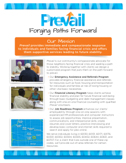 Prevail Fact Sheets - Community Mental Health Board of Oak Park