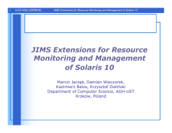 JIMS Extensions for Resource Monitoring and Management