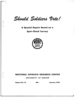 Should soldiers vote! - NORC at the University of Chicago