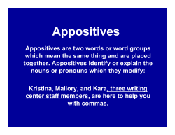 Appositives - Gordon State College