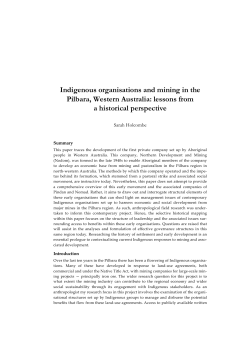 Indigenous organisations and mining in the - ANU Press