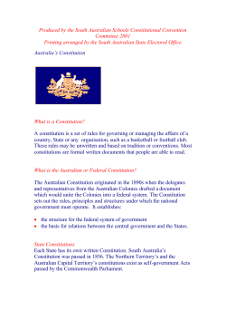 Constitution Brochure - Parliament of South Australia