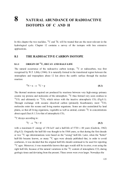 7 NATURAL ABUNDANCE OF RADIOACTIVE ISOTOPES