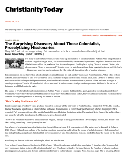 the surprising thing about those colonialist proselytizing missionaries