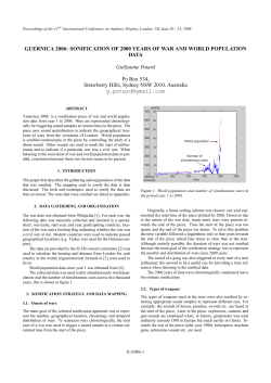 GUERNICA 2006: SONIFICATION OF 2000 YEARS OF WAR AND