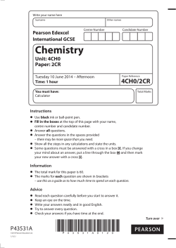 Question Paper 2CR - Edexcel