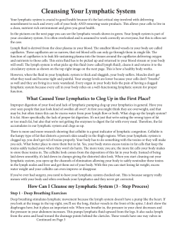Cleansing Your Lymphatic System