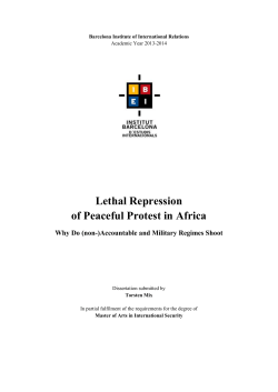 Lethal Repression of Peaceful Protest in Africa