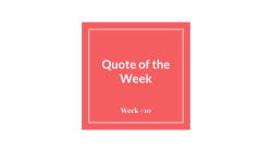 Quote of the Week