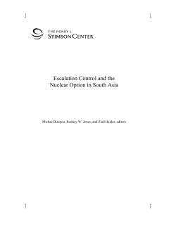 Escalation Control and the Nuclear Option in South