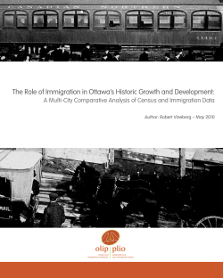 The Role of Immigration in Ottawa`s Historic Growth and Development: