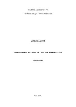 Sveučili&scaron;te Jurja Dobrile u Puli Fakultet za odgojne i obrazovne