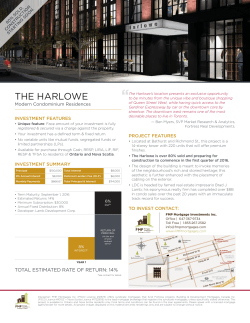the harlowe - FMP MORTGAGE INVESTMENTS INC.
