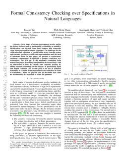 Formal Consistency Checking over Specifications in Natural