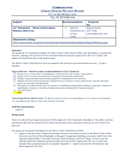 MC UR Plan 14th Amendment Staff Report