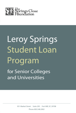 for Senior Colleges and Universities