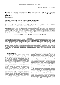 Gene therapy trials for the treatment of high