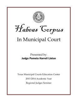 In Municipal Court - Texas Municipal Courts Education Center