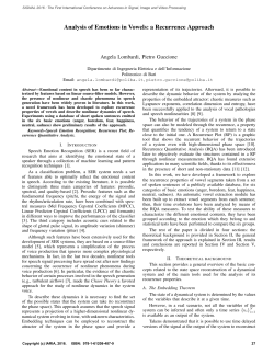 Analysis of Emotions in Vowels: a Recurrence Approach