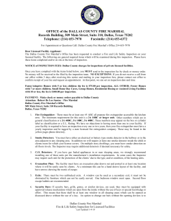 OFFICE of the DALLAS COUNTY FIRE MARSHAL Records Building