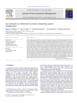 Gas emissions as influenced by home composting system