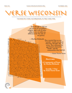 Issue 112 print - Verse Wisconsin