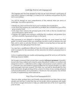 Cambridge Preterm Latin language pack