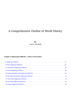 A Comprehensive Outline of World History