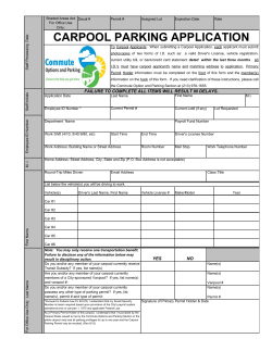 Carpool Parking Application