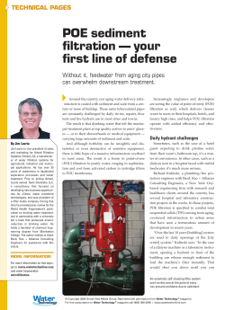 POE sediment filtration