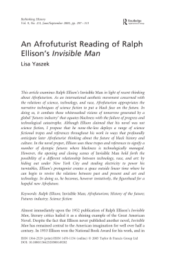 An Afrofuturist Reading of Ralph Ellison`s Invisible Man