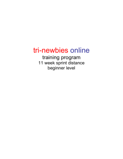 11 Week Sprint Distance Training Program