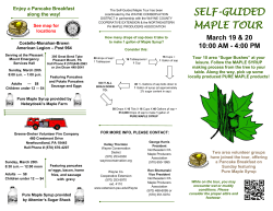 self-guided maple tour - Wayne Conservation District
