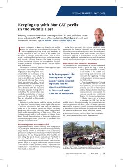 Keeping up with Nat CAT perils in the Middle East