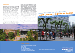 Learn German &ndash; experience Aachen