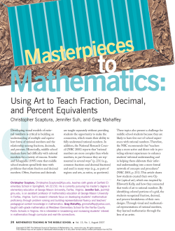Masterpiece to Mathematics: Using Art to Teach Fraction, Decimal