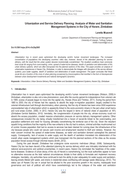 Urbanization and Service Delivery Planning: Analysis of