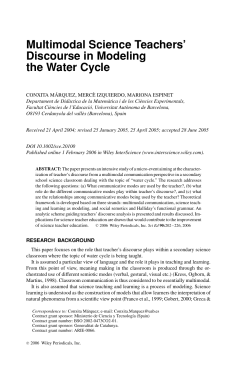 Multimodal science teachers` discourse in modeling the water cycle