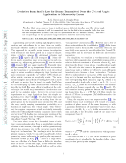 Deviation from Snell`s Law for Beams Transmitted Near the Critical