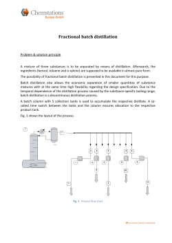 Fractional batch distillation
