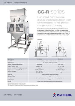 CG-R-series - Ishida Europe