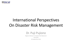 International Perspectives On Disaster Risk Management