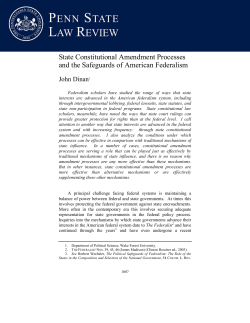 State Constitutional Amendment Processes and the Safeguards of